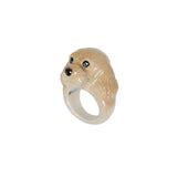 Bague caniche beige