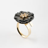 Bague chardon noir