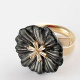 Bague chardon noir