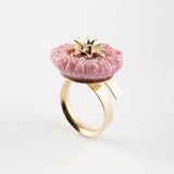 Bague chardon rose