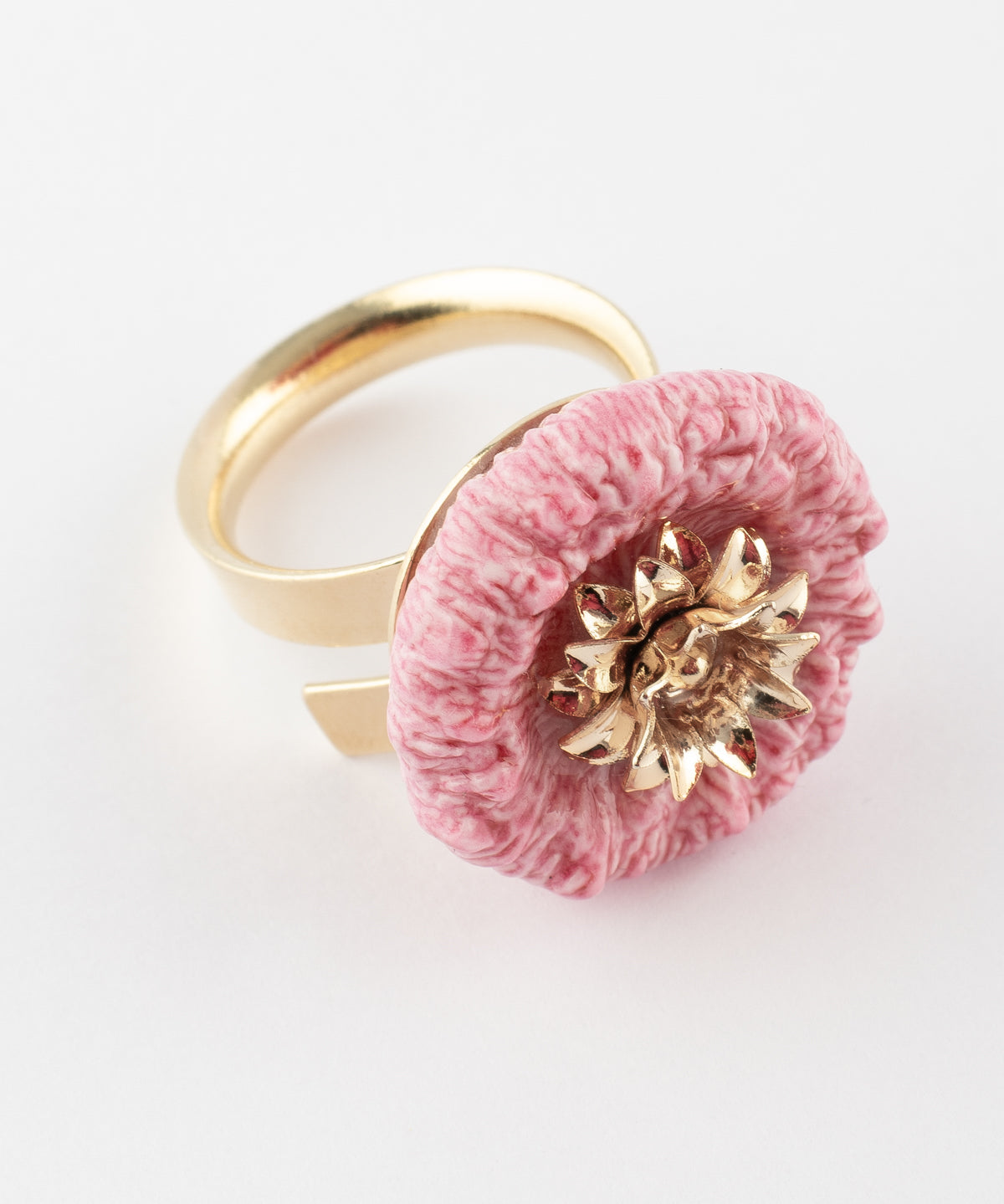 Bague chardon rose