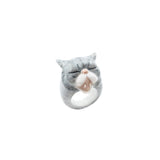 Funny tabby cat ring