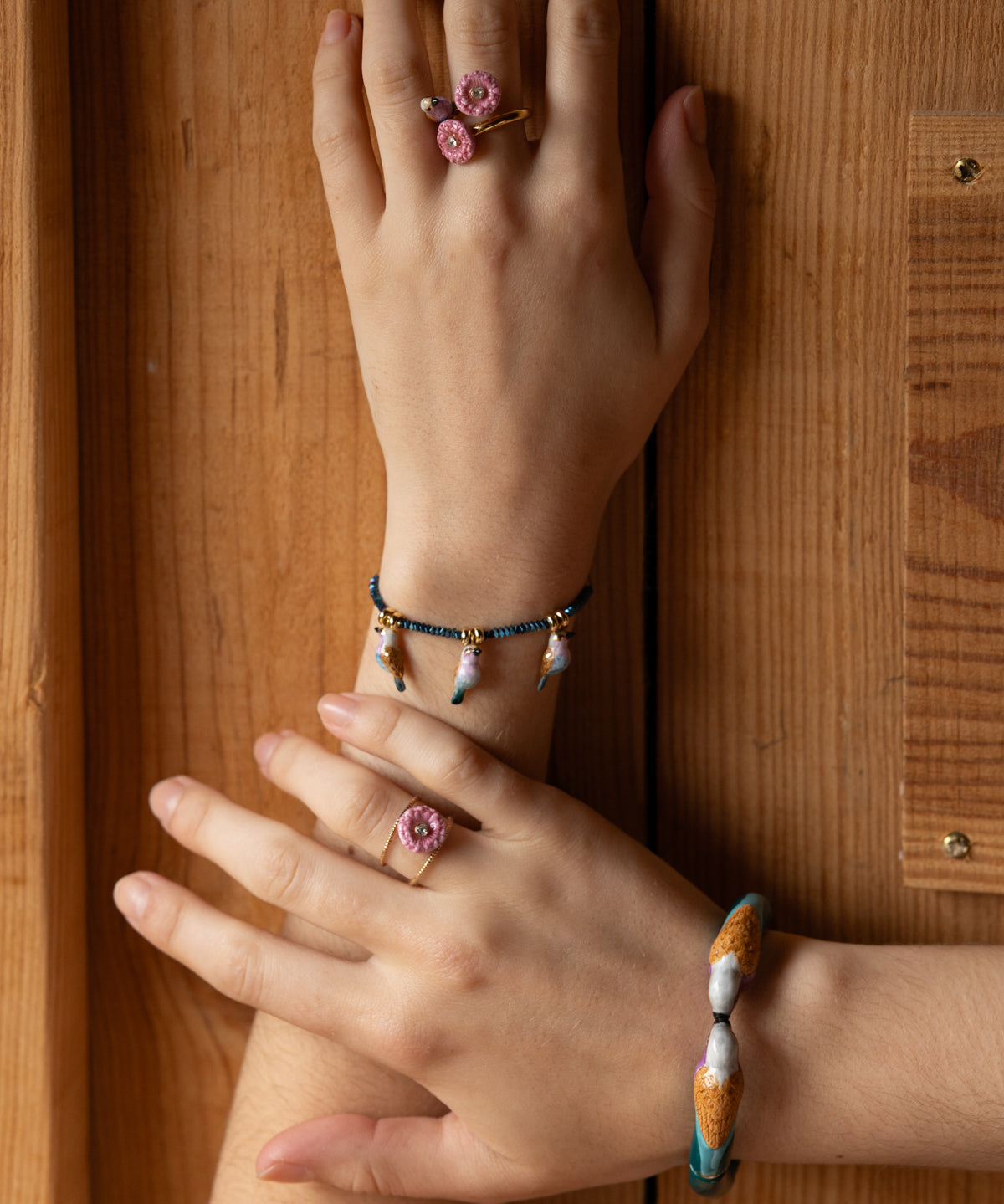 Bague double anneau chardon