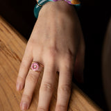 Bague double anneau chardon