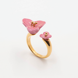 Bague FaceToFace bougainvillier rose