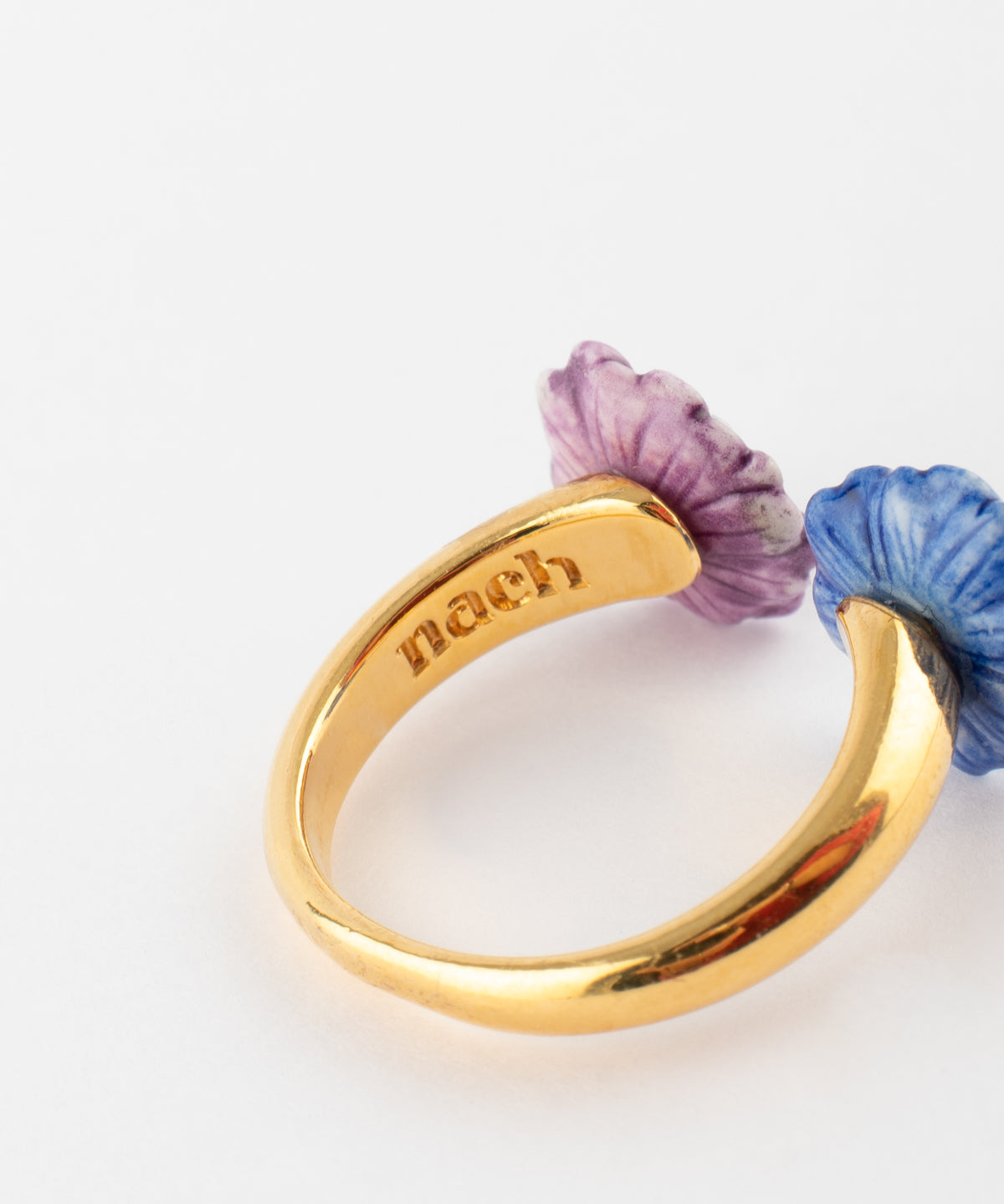 Bague FaceToFace chardons bleu & violet