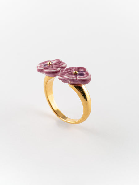 Nach (ナッシュ)リングフリーサイズ Bague FaceToFace oursons Bague FaceToFace chardons bleu & violet – NACH BIJOUX
