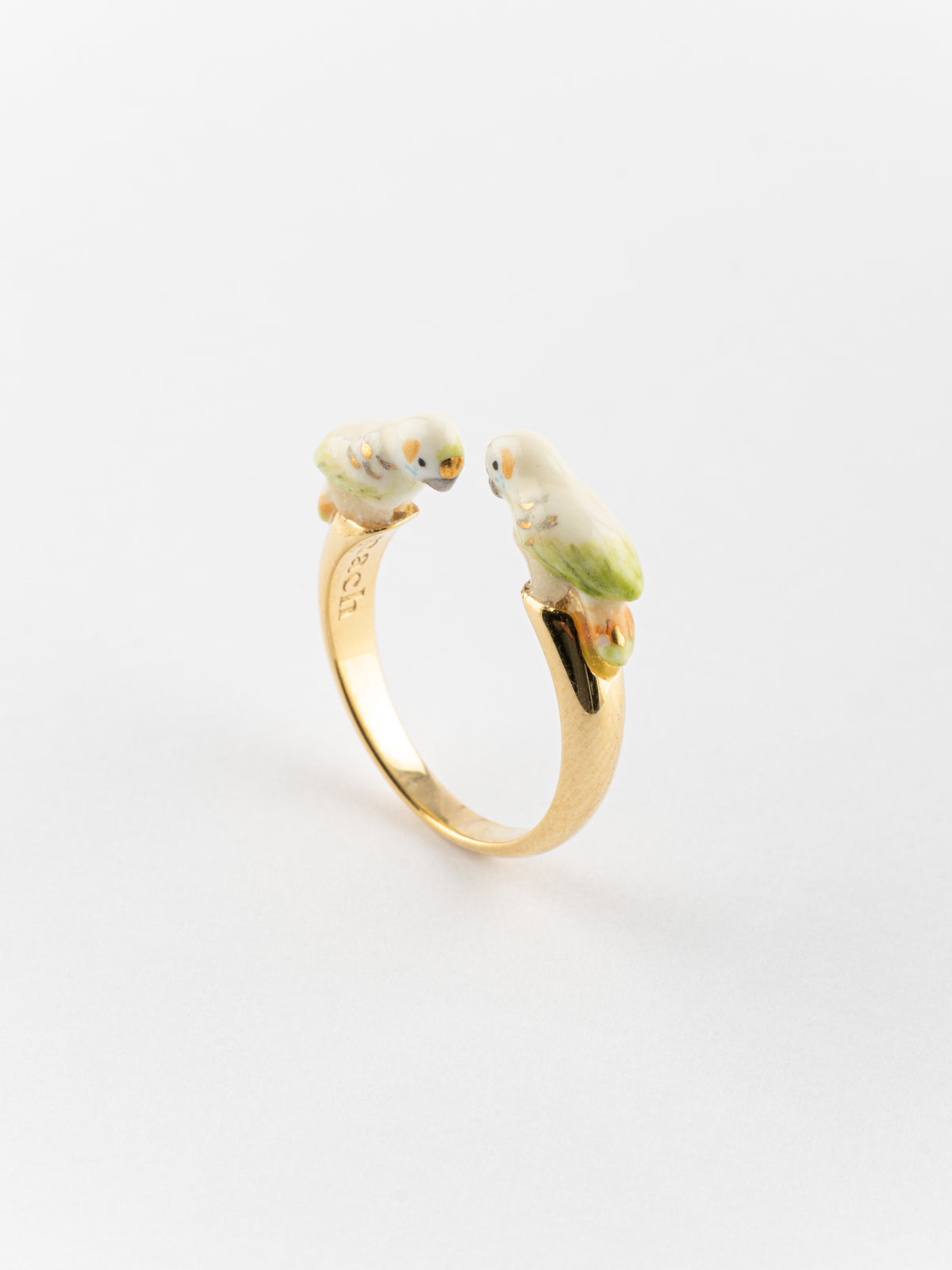 Bague FaceToFace perruche blanche