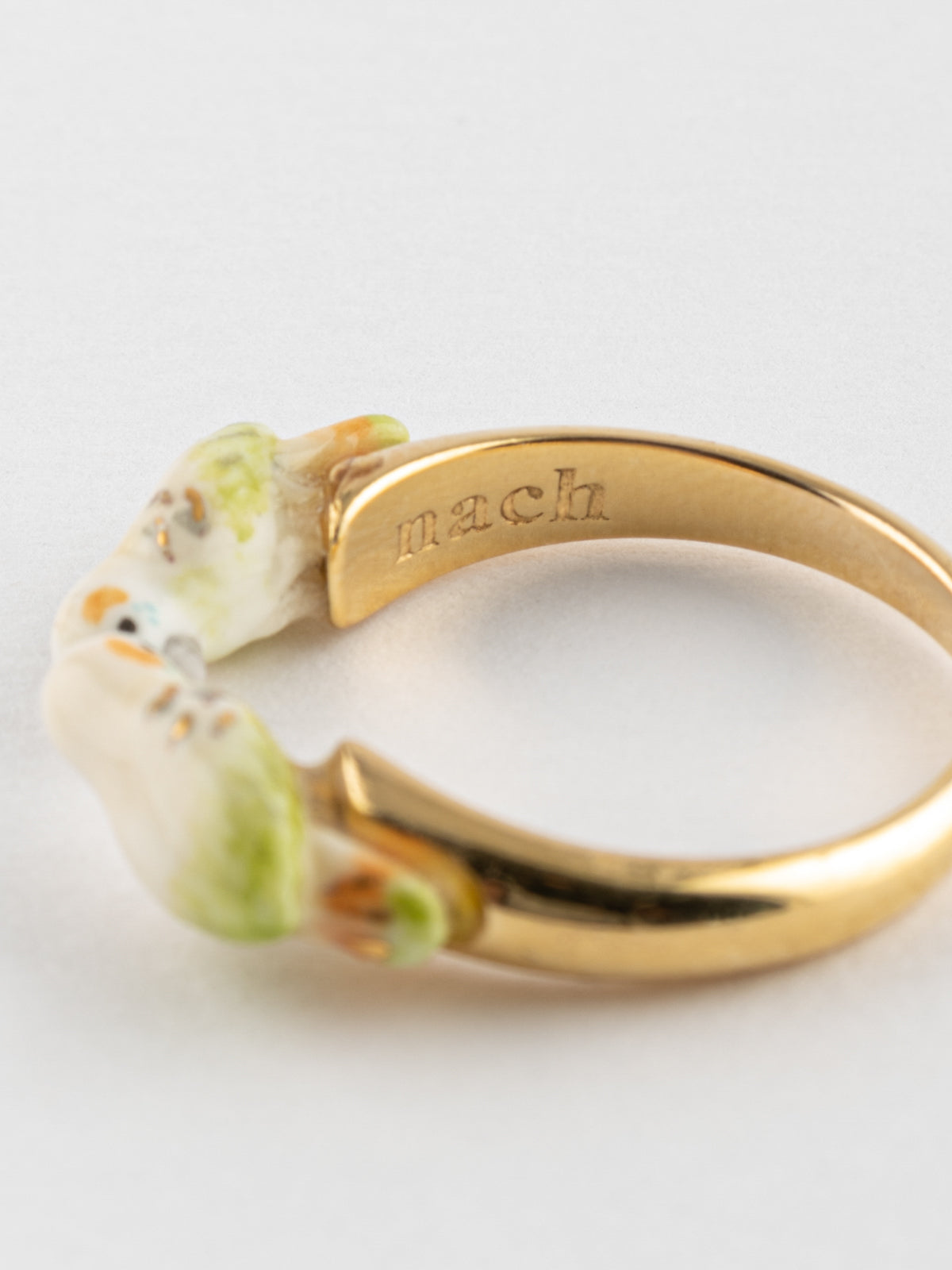 Bague FaceToFace perruche blanche