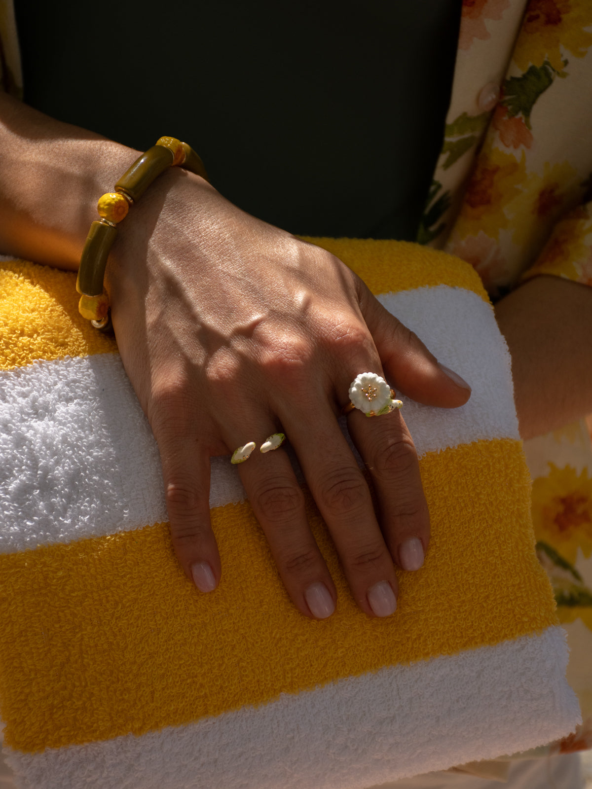 Bague FaceToFace perruche blanche