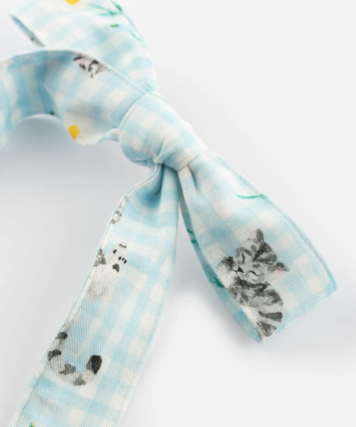 Barrette noeud upcyclée vichy - Nach x Argile Studio 