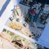 Boucles d'oreilles branche orchidée