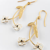 Boucles d'oreilles branche orchidée