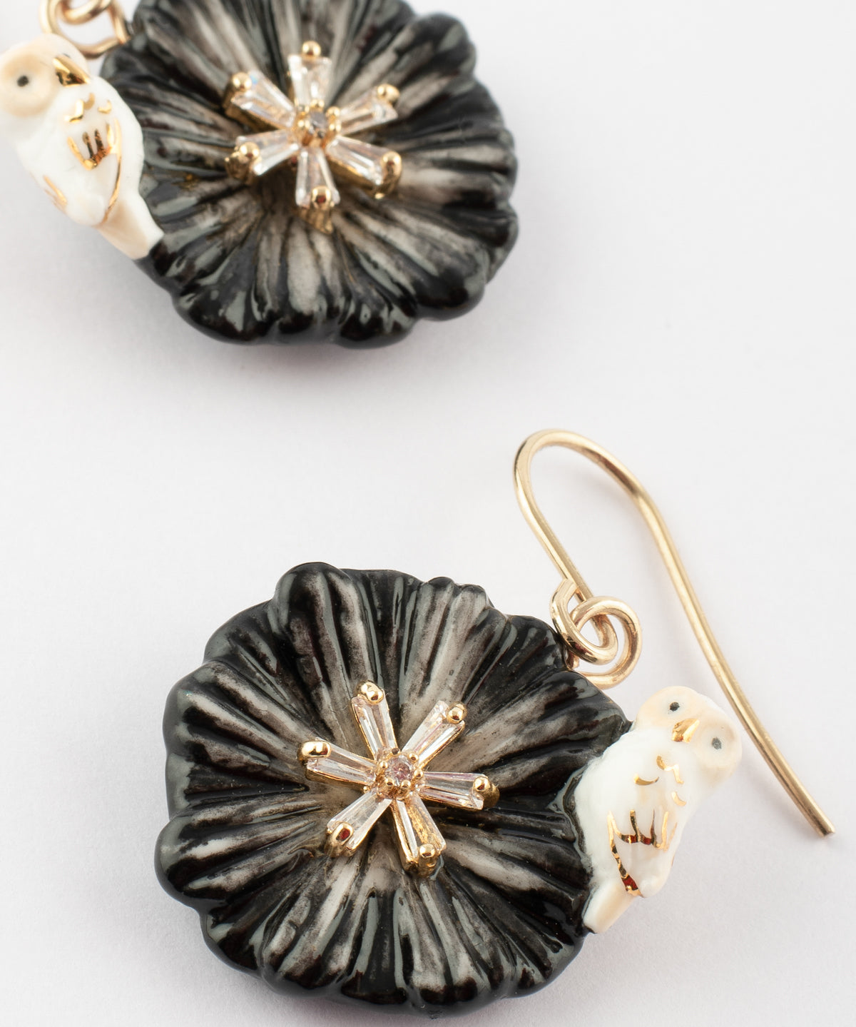 Boucles d'oreilles chardon & chouette
