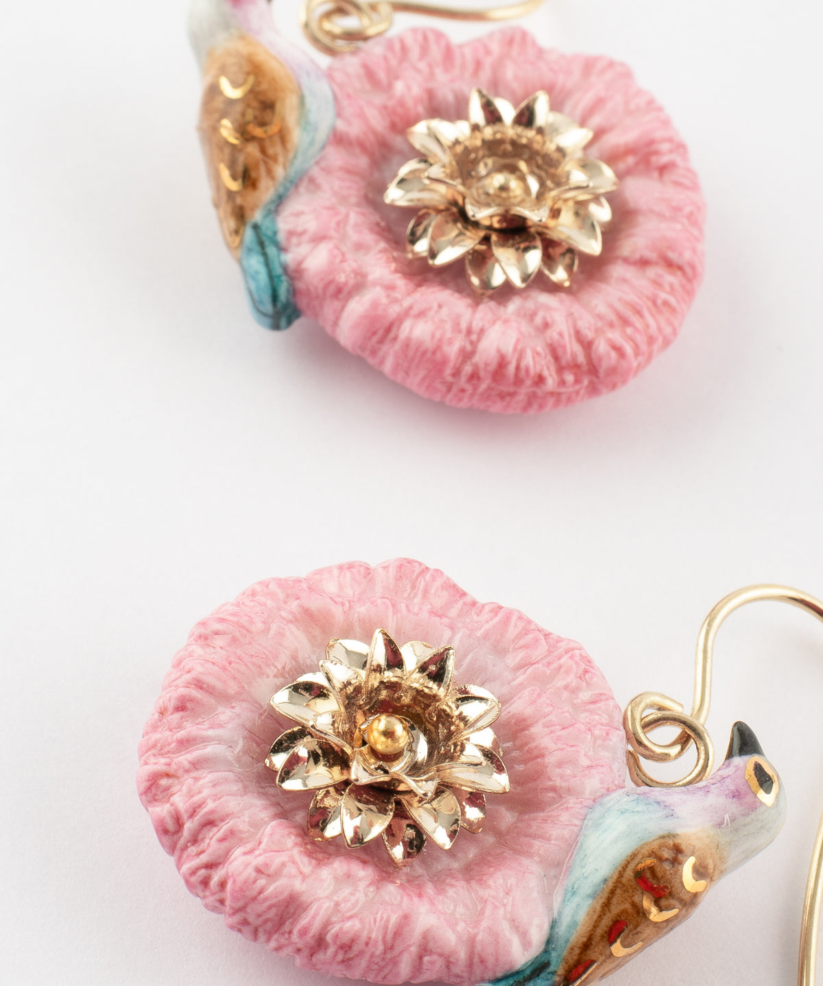 Boucles d'oreilles chardon & oiseau