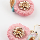 Boucles d'oreilles chardon & oiseau