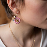 Boucles d'oreilles chardon & oiseau