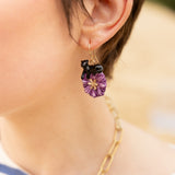 Boucles d'oreilles chardon & panthère noire