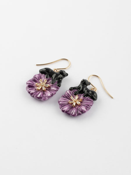 Thistle & Black Panther Earrings – NACH BIJOUX