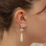 Boucles d'oreilles chaton tabby & goutte