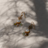 Boucles d'oreilles coquillage & pampilles
