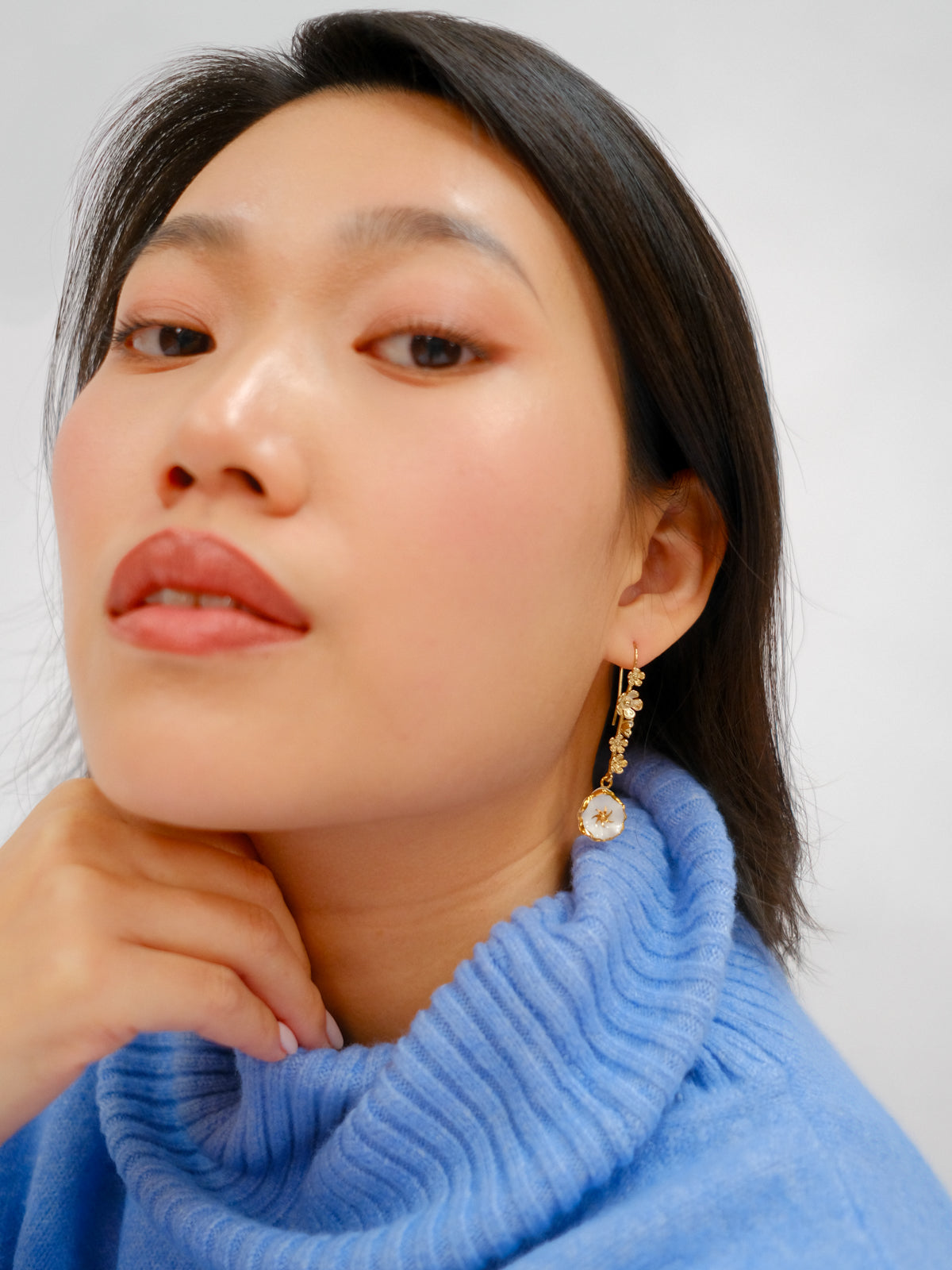 Boucles d'oreilles fleur des neiges - Arctique