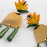 Boucles d'oreilles oiseau de paradis graphique