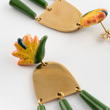 Boucles d'oreilles oiseau de paradis graphique