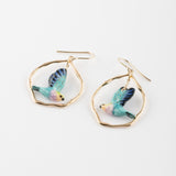 Boucles d'oreilles oiseau volant
