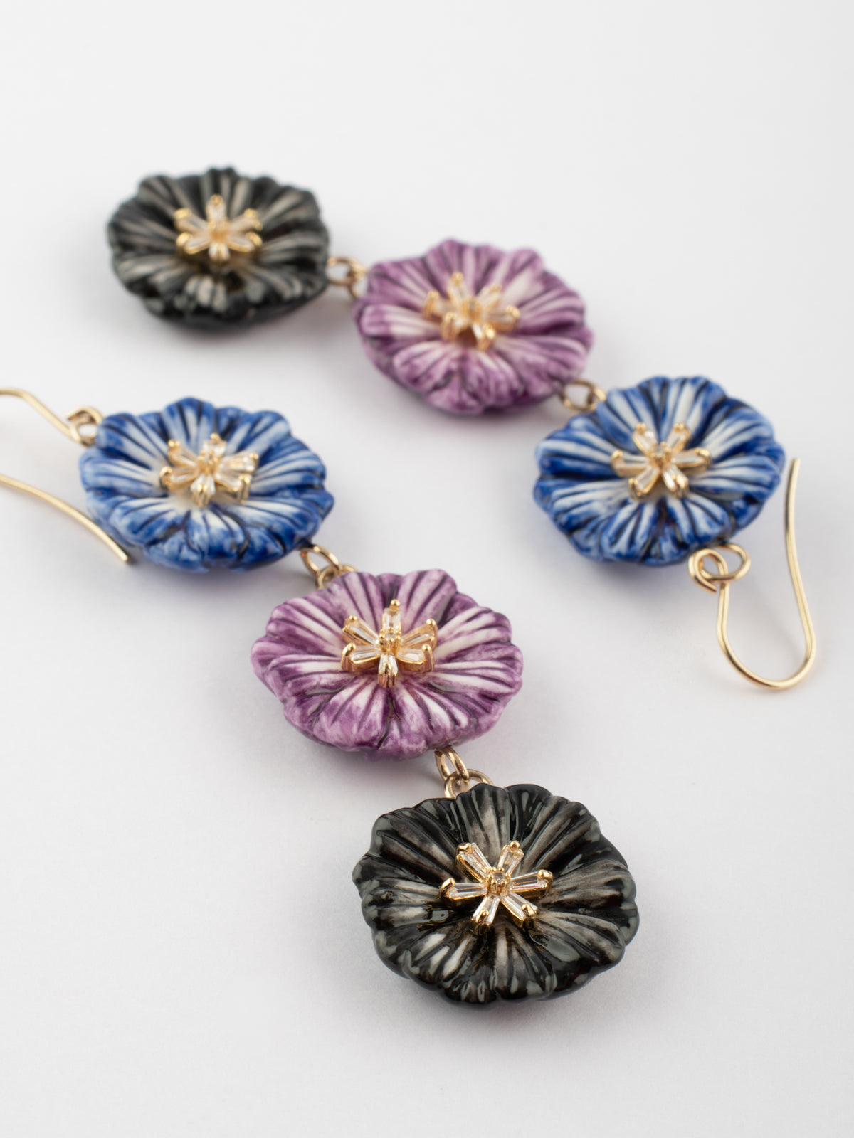 Boucles d'oreilles pendantes grands chardons