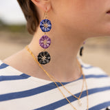 Boucles d'oreilles pendantes grands chardons