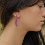 Boucles d'oreilles pensée & goutte
