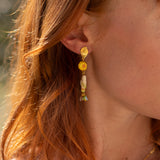 Boucles d'oreilles perruche & pampilles