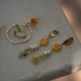 Boucles d'oreilles perruche & pampilles