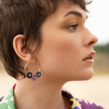 Boucles d'oreilles rondes chardons