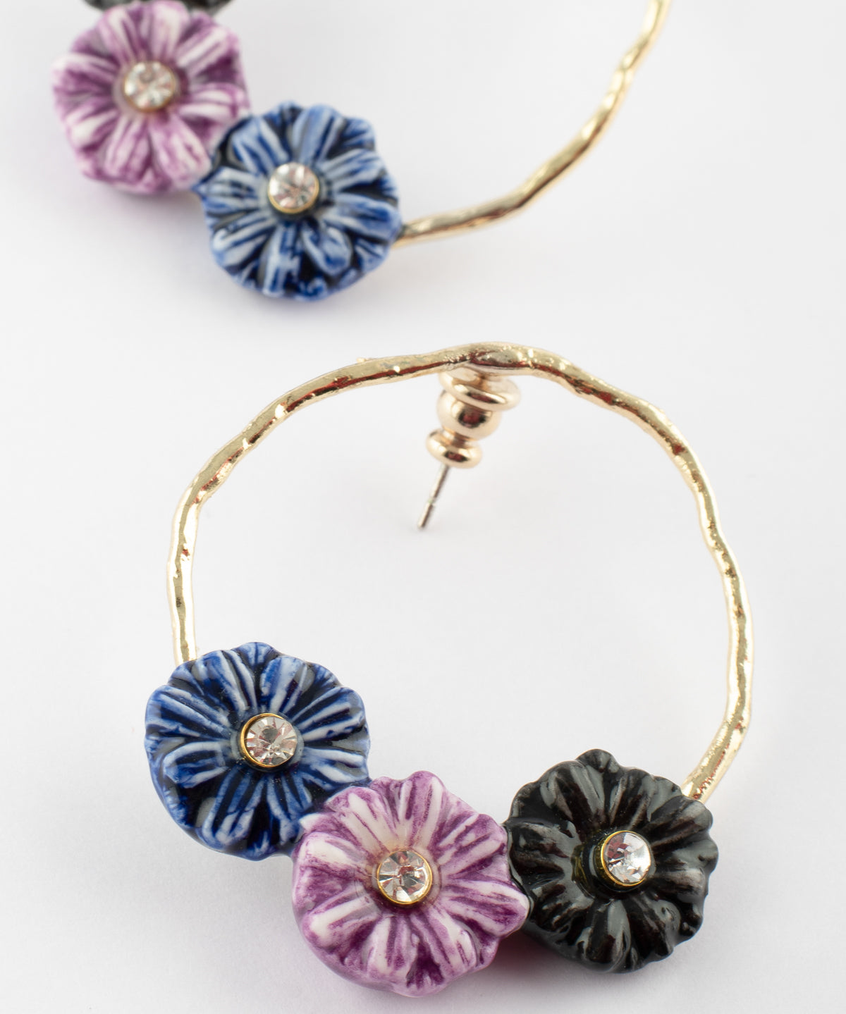 Boucles d'oreilles rondes chardons