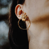 Boucles d'oreilles rondes léopard