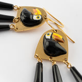 Boucles d'oreilles toucan graphique