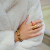 Bracelet perles guépard - Premier amour