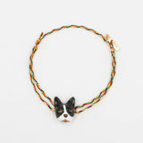 Bracelet charm's multicolore bouledogue