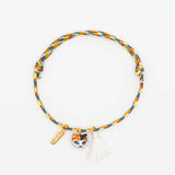 Bracelet charm's multicolore chat avec pompon