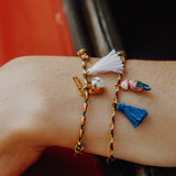 Bracelet corde chat et pompon