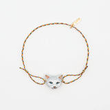 Bracelet charm's multicolore chat tabby