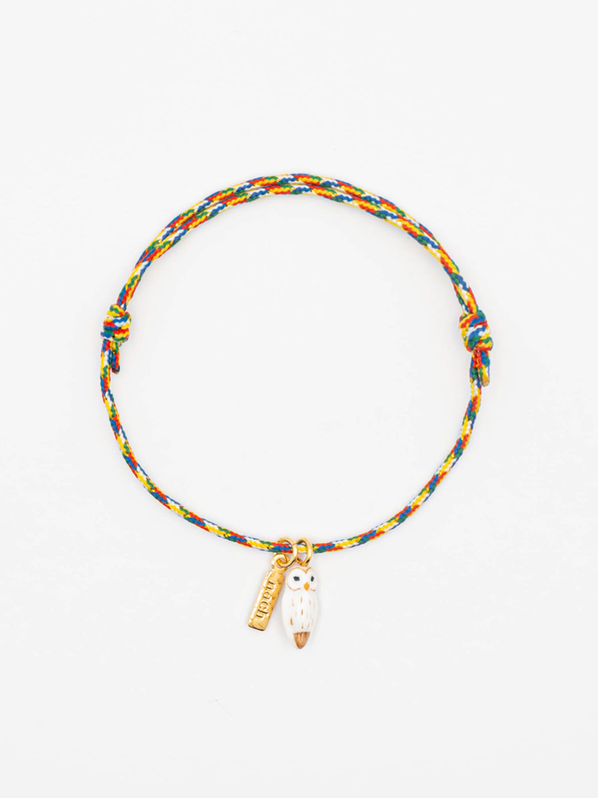 Bracelet charm's multicolore chouette