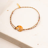 bijou bracelet ajustable animal renard en porcelaine peinte à la main