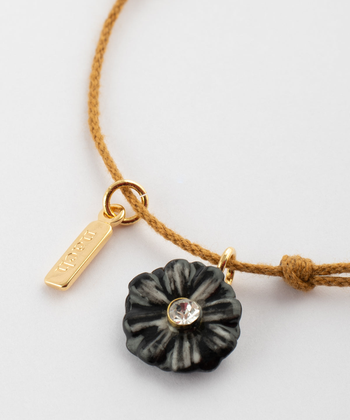 Bracelet cordon chardon noir
