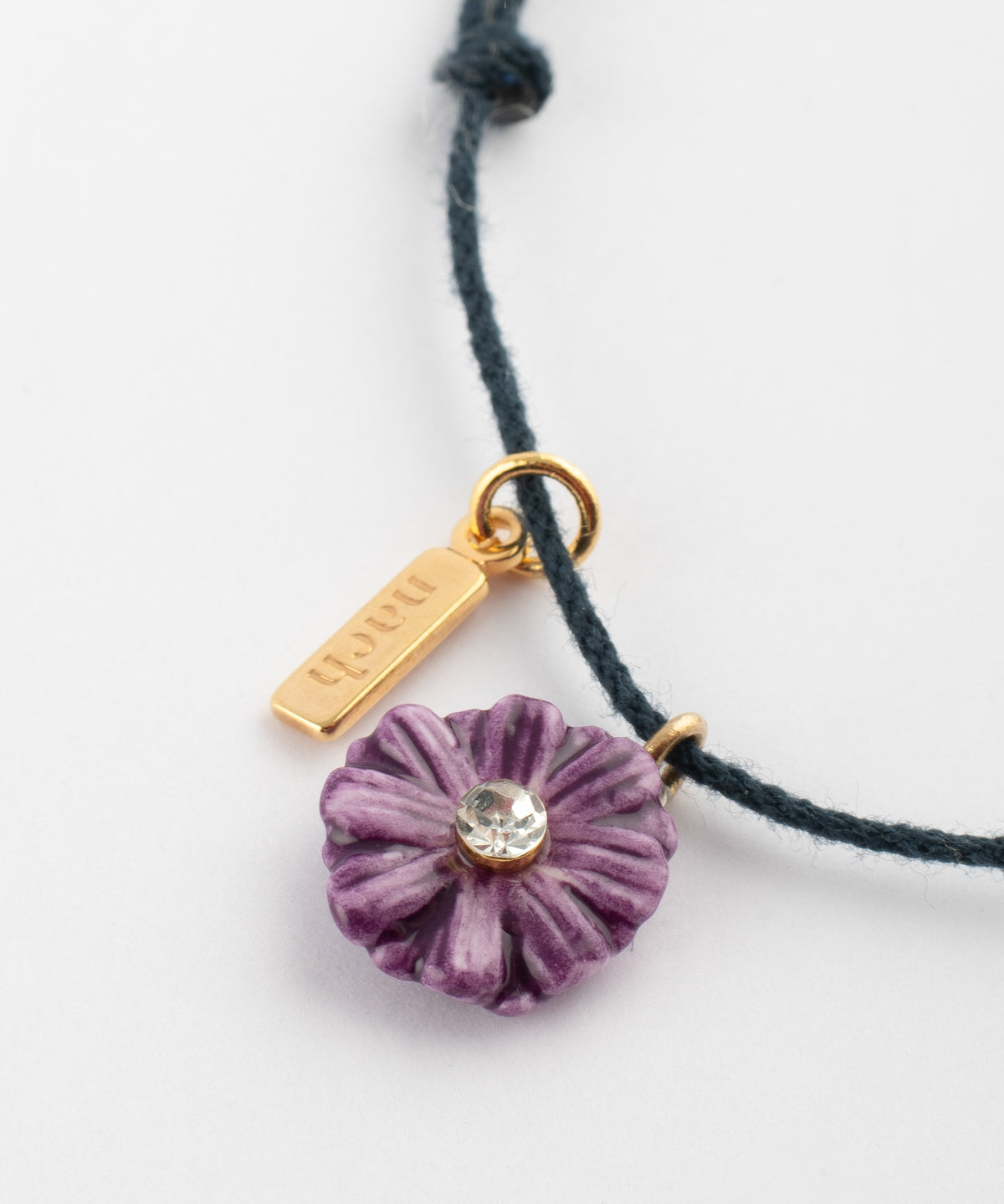 Bracelet cordon chardon violet