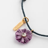 Bracelet cordon chardon violet