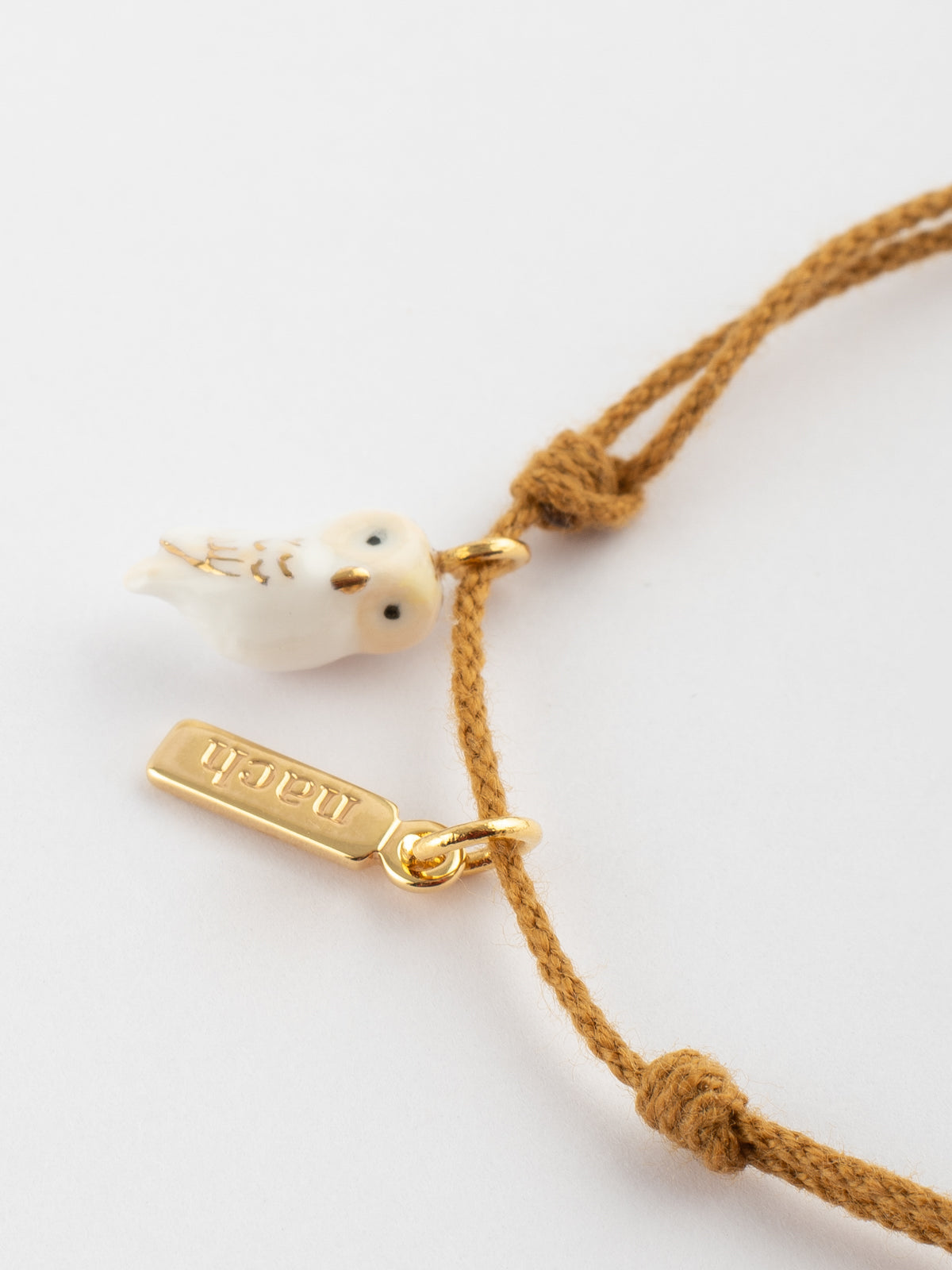 Bracelet cordon chouette