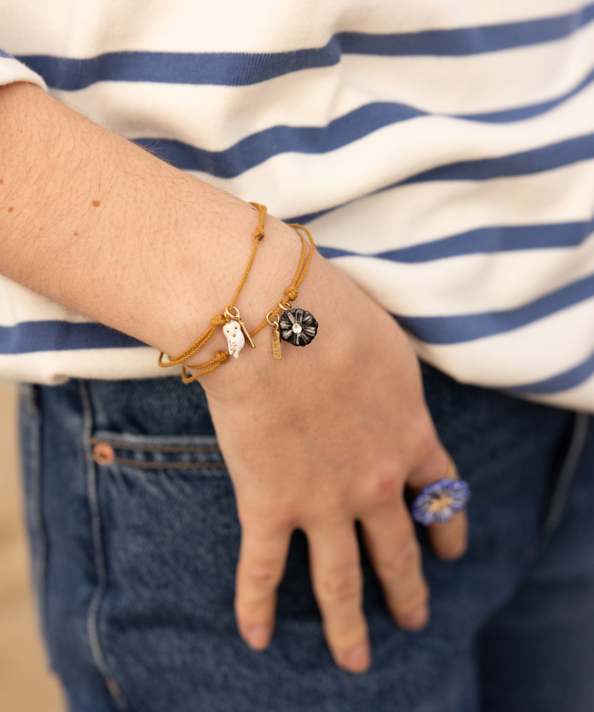Bracelet cordon chouette